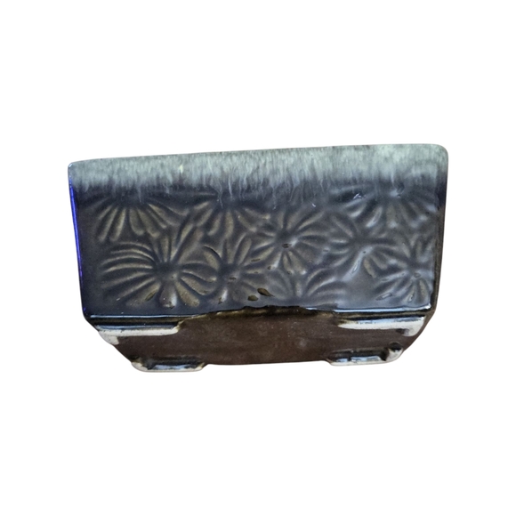 hull Other - MCM Hull USA Avacado Green Daisy Drip Glaze Pottery Planter F17